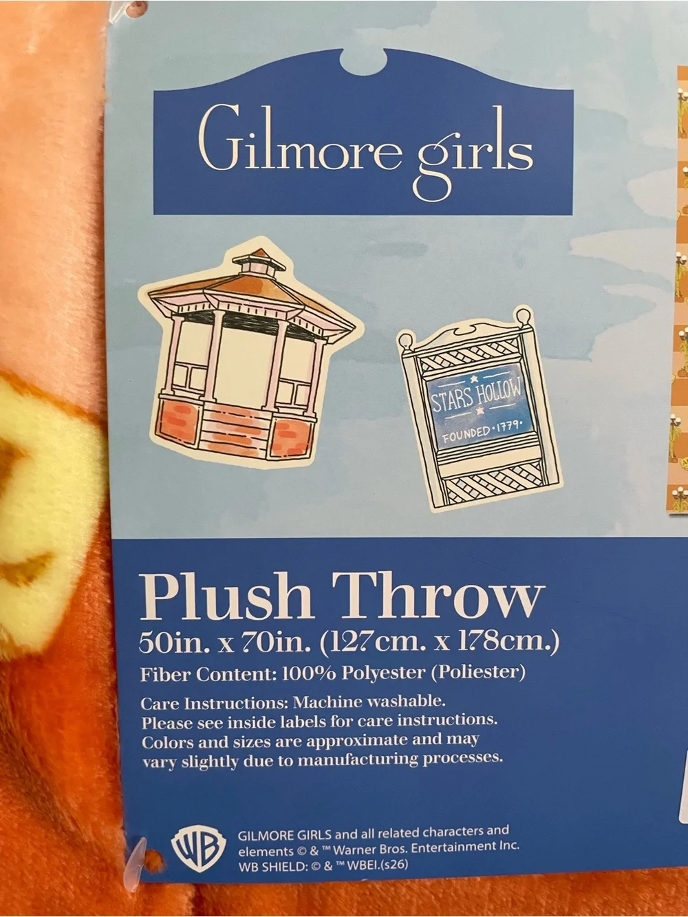 Gilmore Girls Autumn Festival Oversized Throw Blanket - Orange-cream NWT